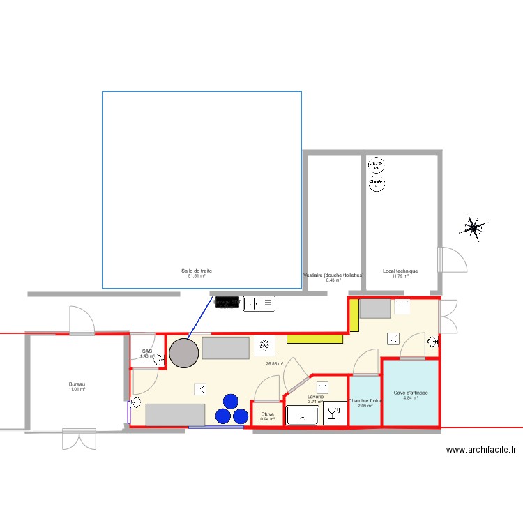 Fromagerie 1. Plan de 0 pièce et 0 m2