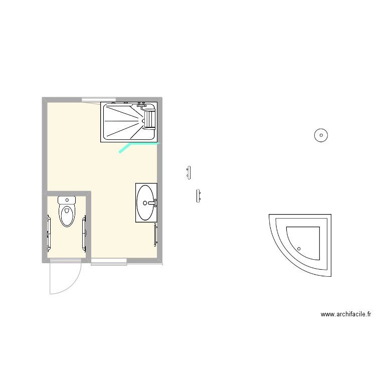 DUTERME PROJET 3. Plan de 2 pièces et 8 m2