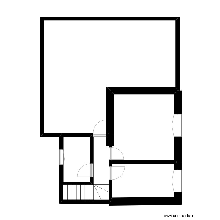 AZENCOTT. Plan de 6 pièces et 81 m2