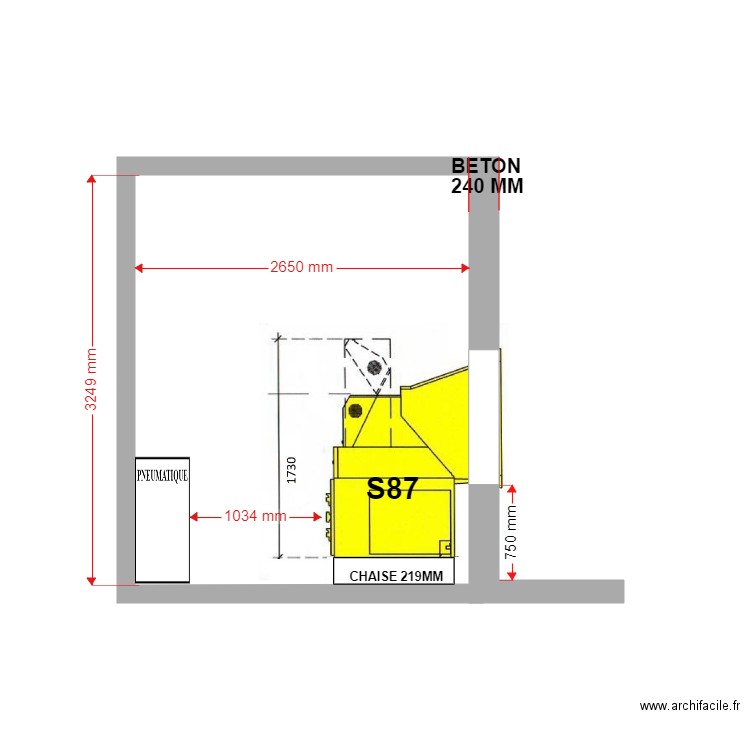COUPE PROJET S87 st aygulf  . Plan de 0 pièce et 0 m2