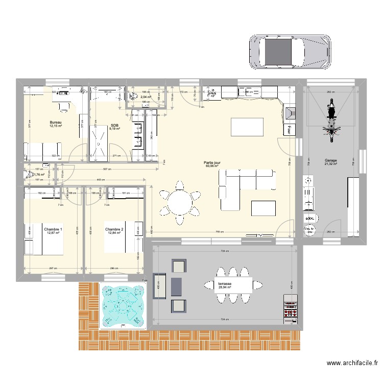 Projet Villa 1. Plan de 0 pièce et 0 m2