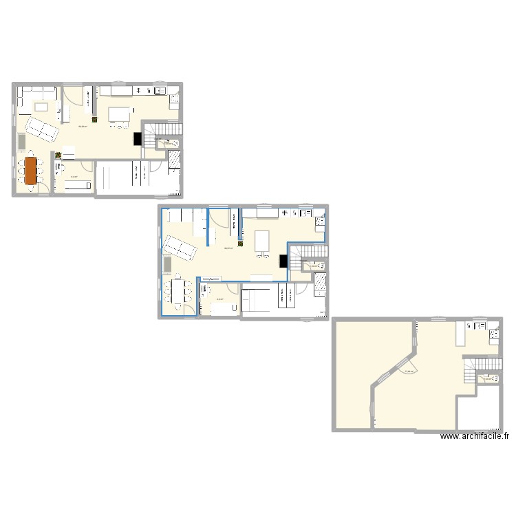 plan maison Aurélie. Plan de 10 pièces et 222 m2