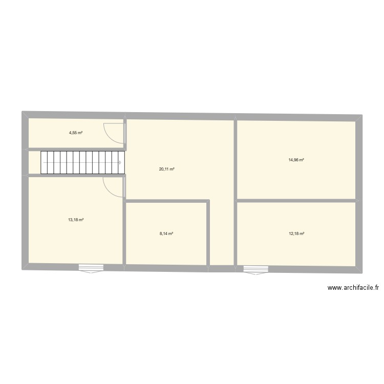 ETAGE PICTON. Plan de 6 pièces et 73 m2