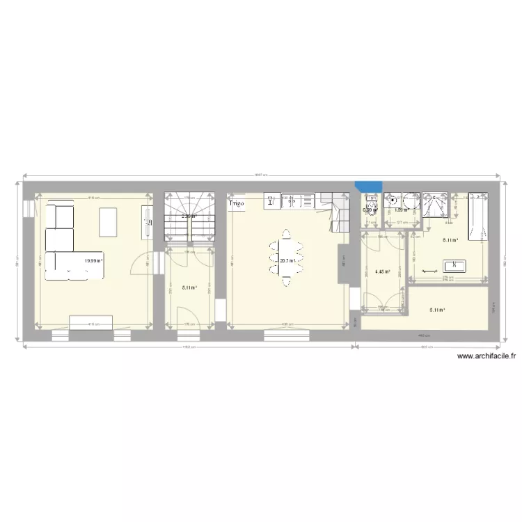 Maison Saulzoir rdc v2. Plan de 