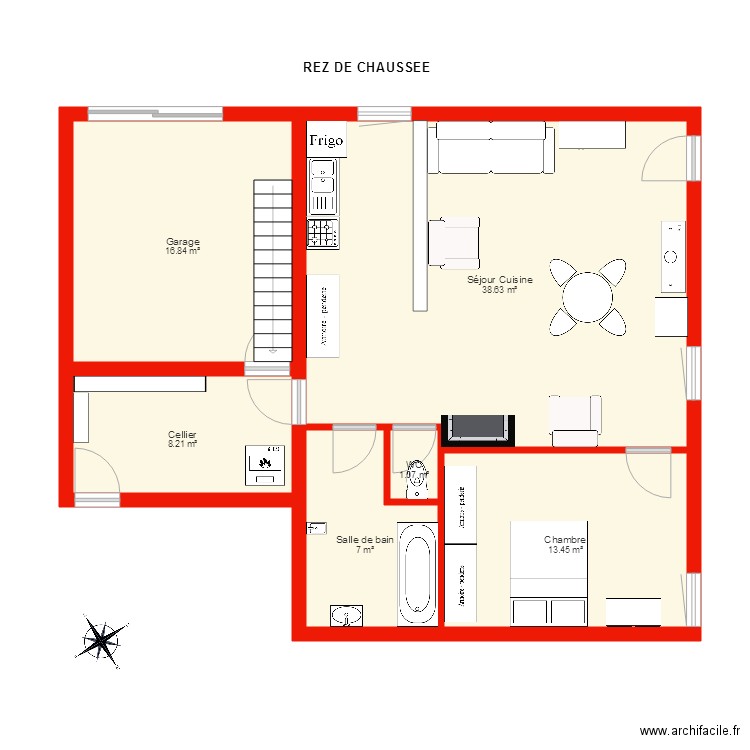 BI1415 MAISON SOULLARD LES HERBIERS REZ DE CHAUSSEE. Plan de 0 pièce et 0 m2