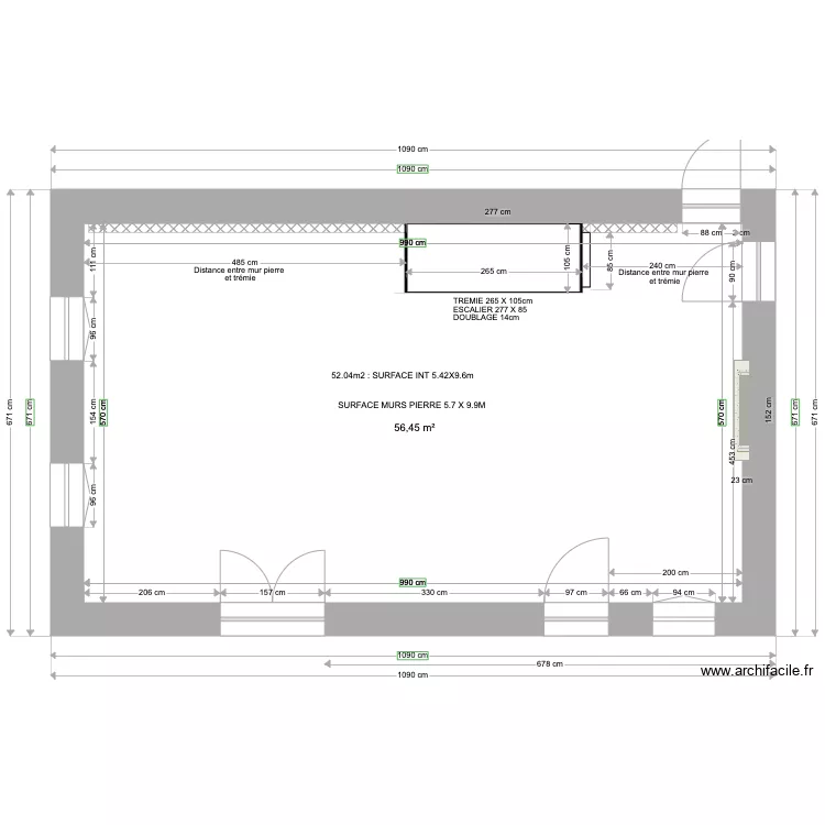 ANAIS BAT1 TREMIE   . Plan de 