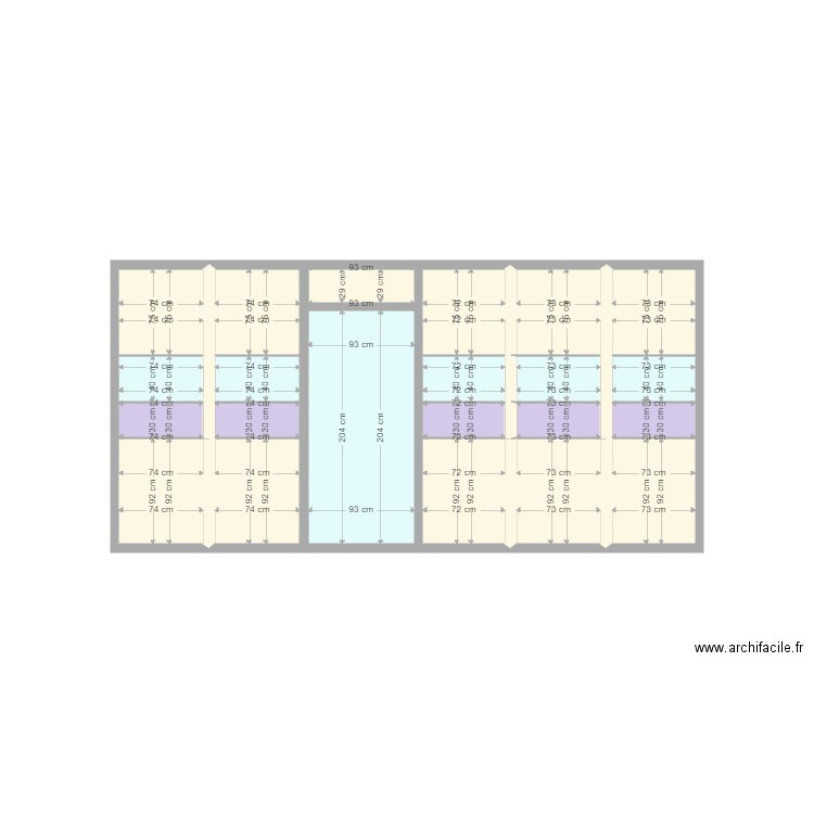 MAZ2. Plan de 22 pièces et 11 m2