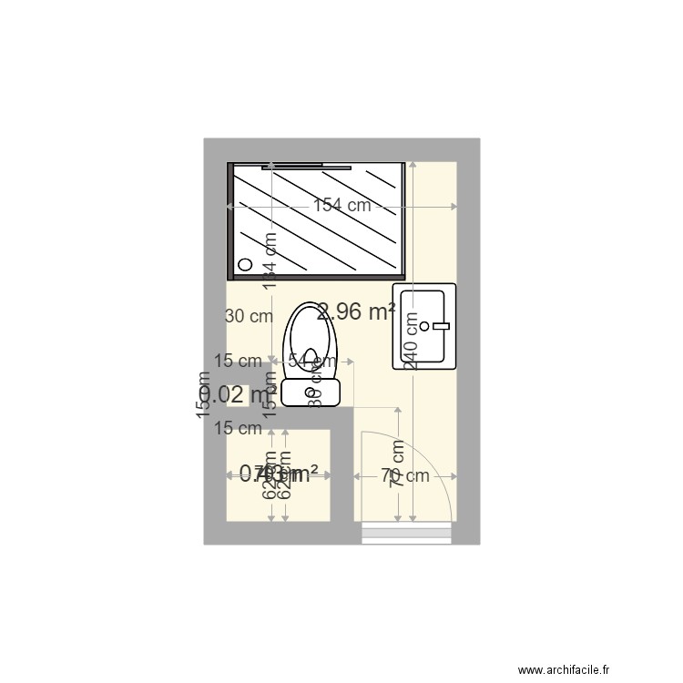 SDB A. Plan de 0 pièce et 0 m2