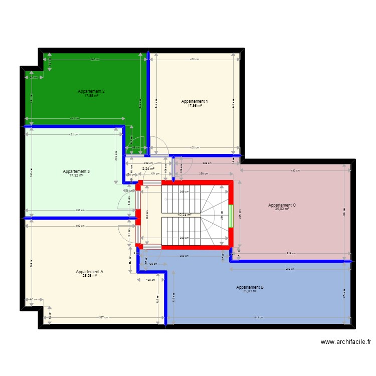 terrasse nakhil. Plan de 8 pièces et 141 m2