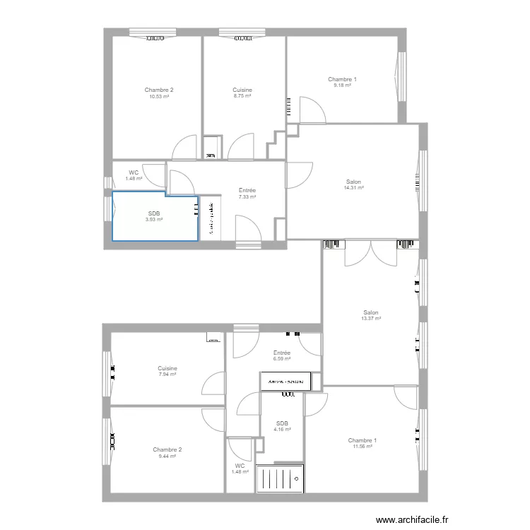 Charbonnel EDL. Plan de 