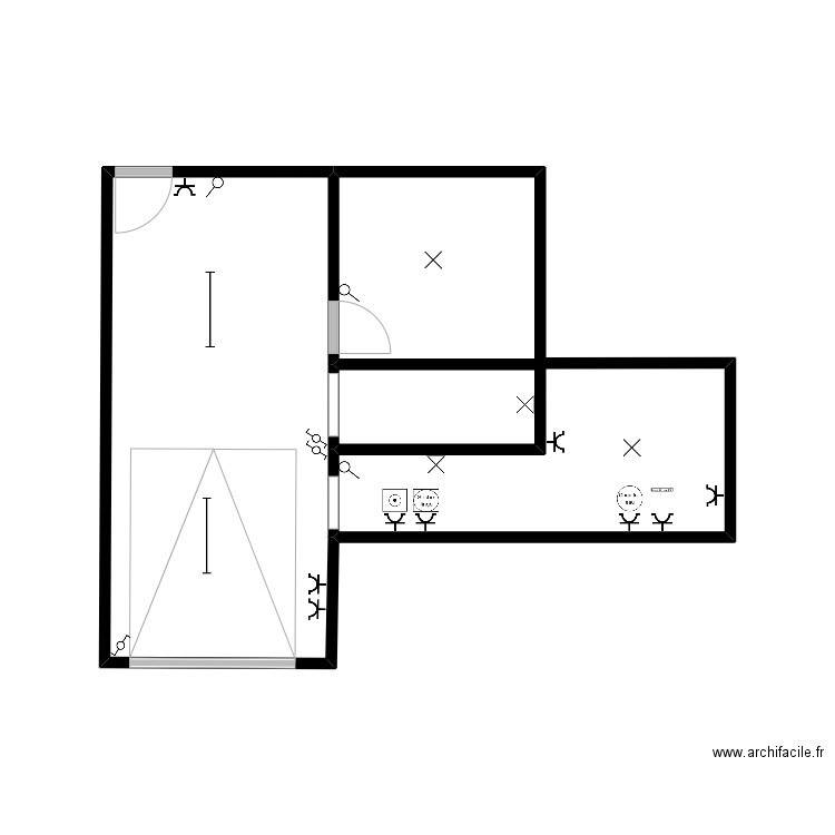 Fille de Fred.2. Plan de 2 pièces et 11 m2