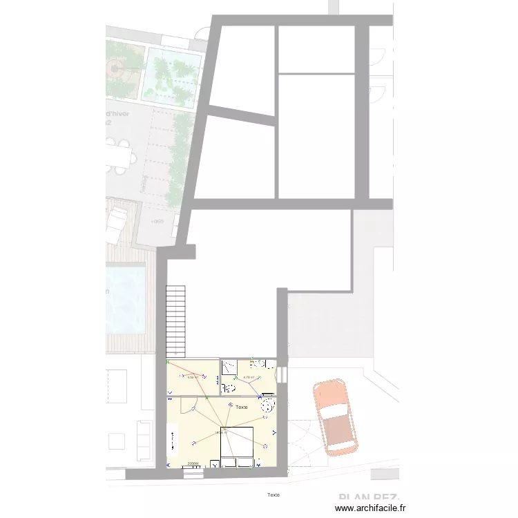 Extention prises. Plan de 