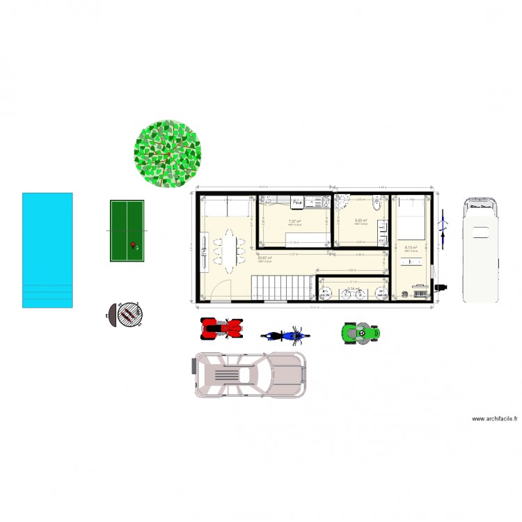 maison simple. Plan de 0 pièce et 0 m2
