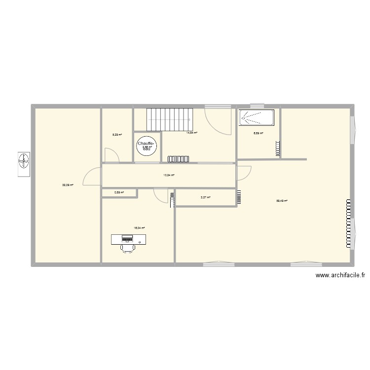 peysson rdc. Plan de 0 pièce et 0 m2