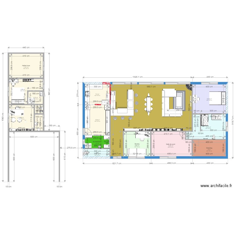 Maison bois 3 cuisine modifs. Plan de 0 pièce et 0 m2