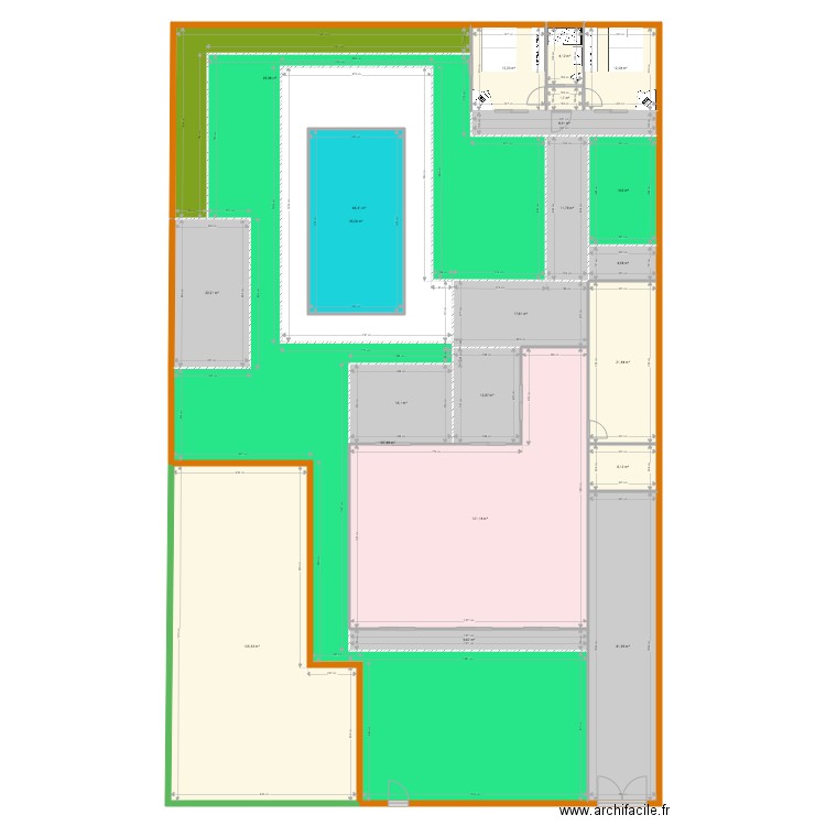 Fetilly bis. Plan de 22 pièces et 769 m2