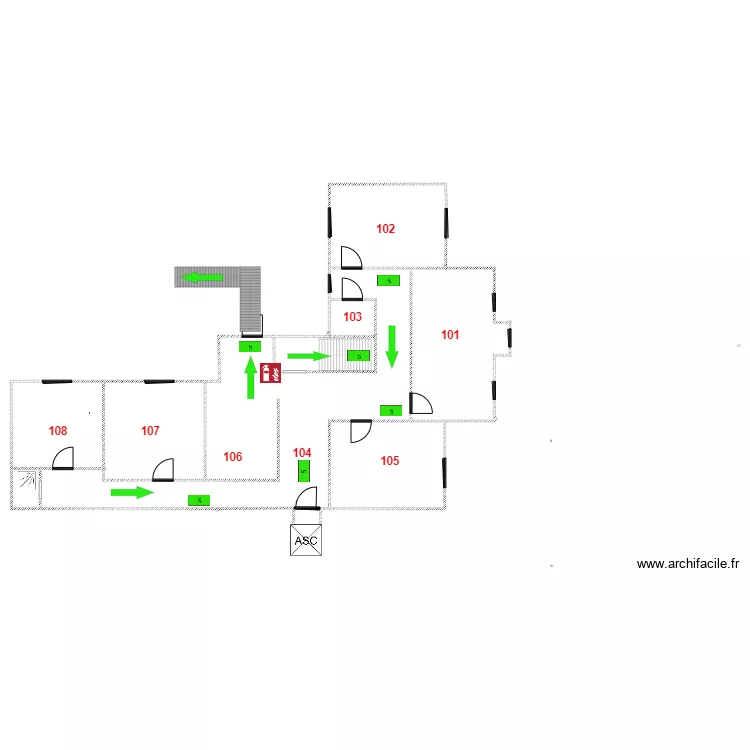 kain 19 place de la chapelle batiment E étage. Plan de kain 19 place de la chapelle batiment E étage. Plan de