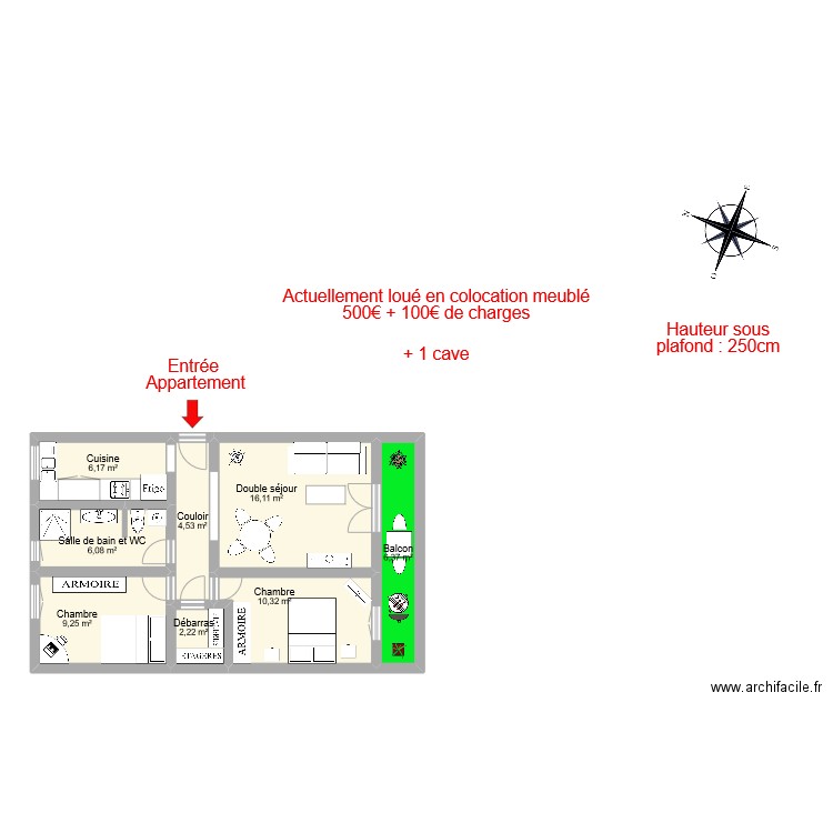 NUGUES. Plan de 0 pièce et 0 m2