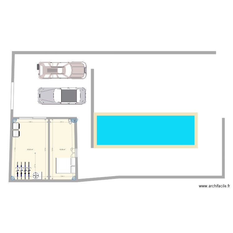 garage ré 2 bis. Plan de 0 pièce et 0 m2