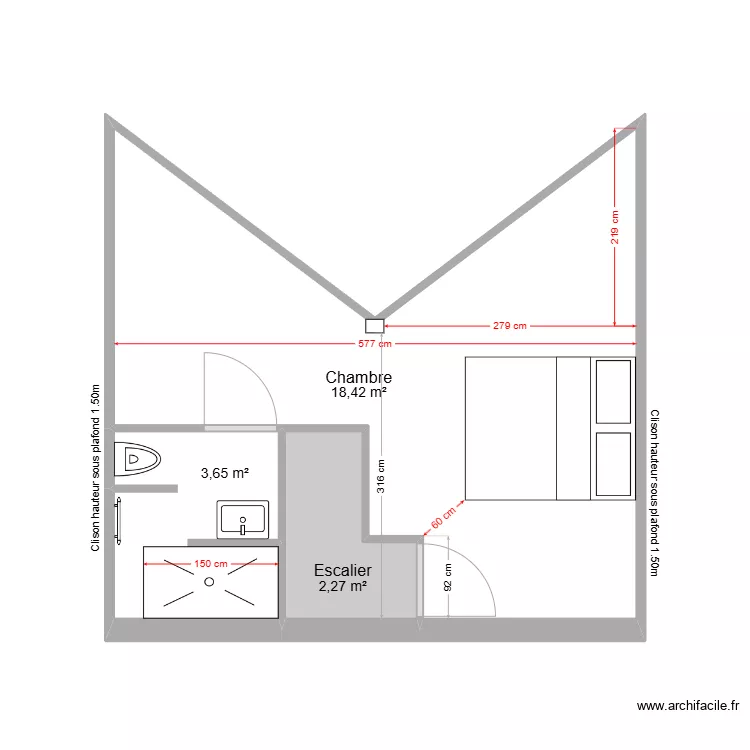 Projet 4 - Etage - Maison 60 Saint Louis. Plan de Projet 4 - Etage - Maison 60 Saint Louis. Plan de