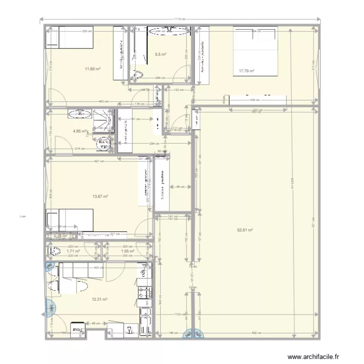 APPARTEMENT VIDE. Plan de APPARTEMENT VIDE. Plan de
