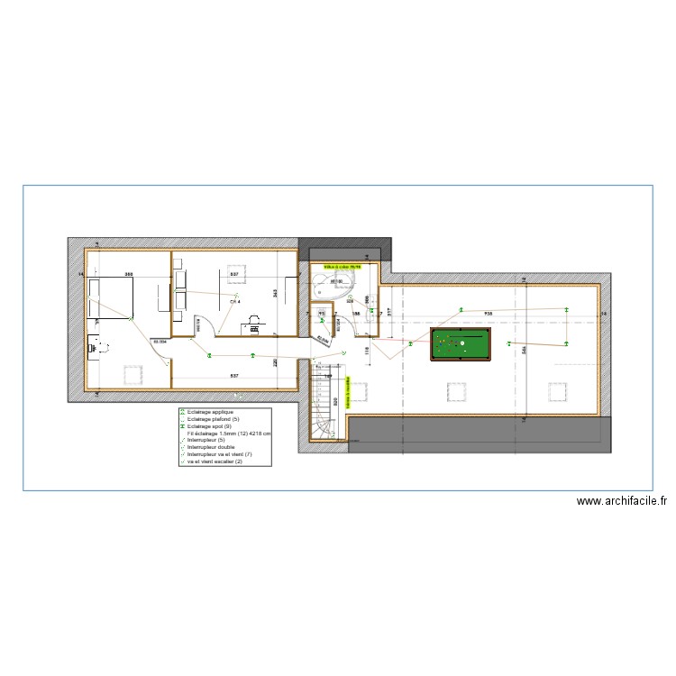 Eclairage Comble. Plan de 0 pièce et 0 m2