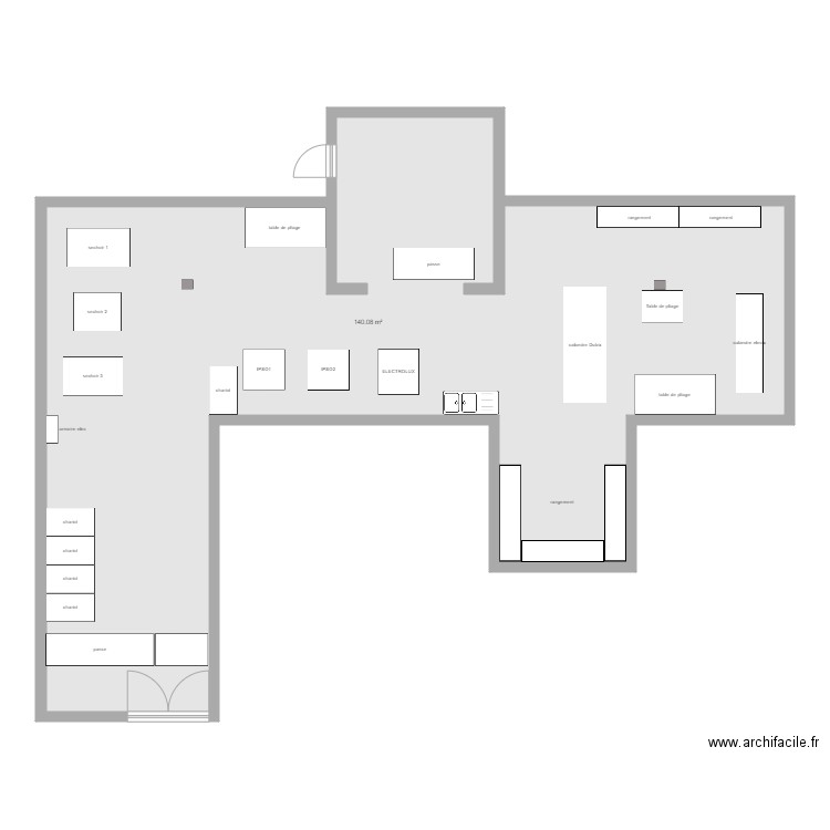 buanderie. Plan de 0 pièce et 0 m2