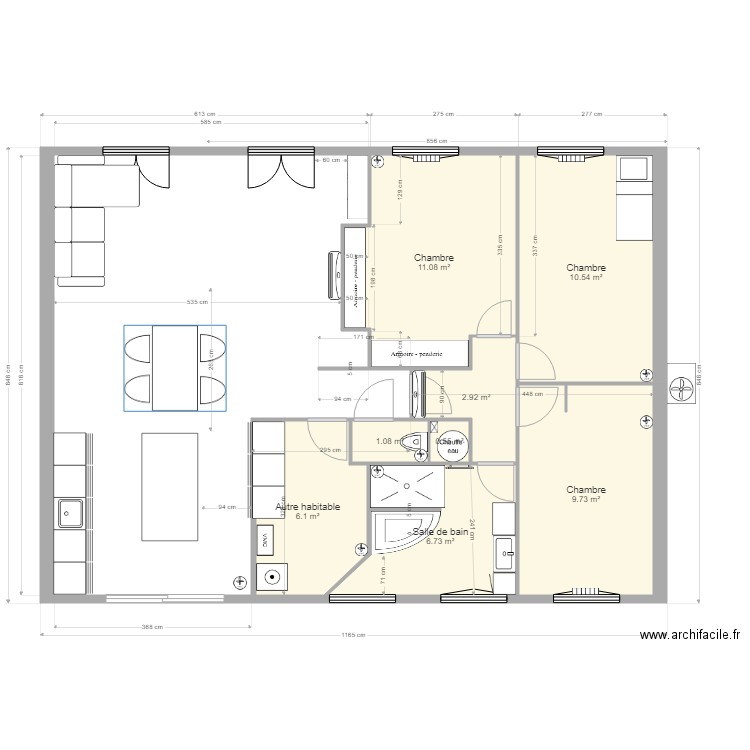 Plan maison rénové vf. Plan de 0 pièce et 0 m2