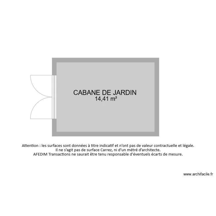 BI 7126 CABANE . Plan de 