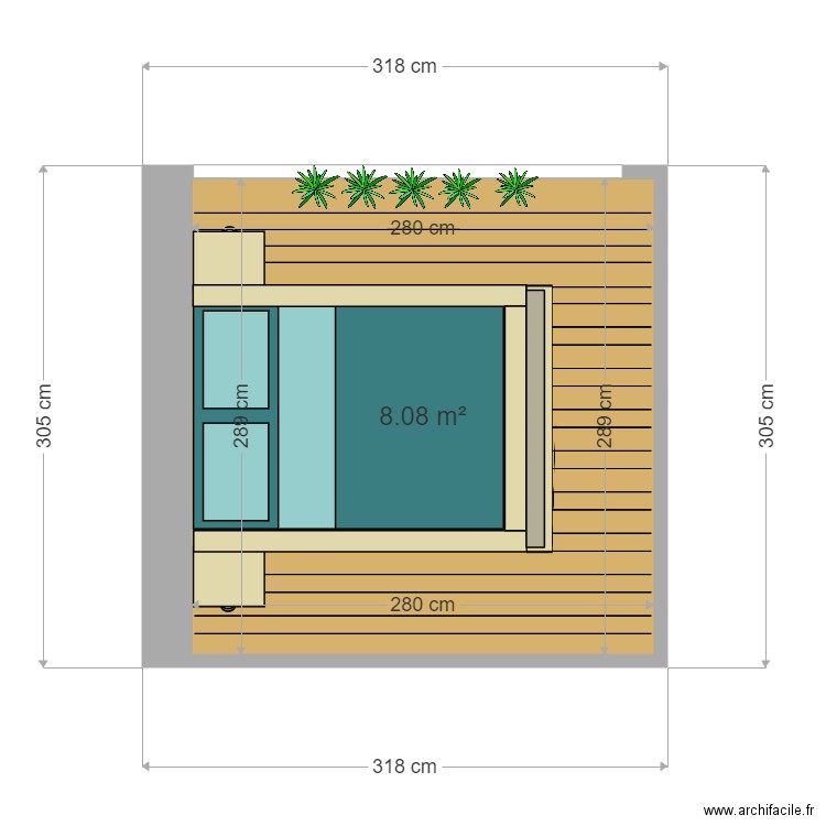 chambre projet pro. Plan de 0 pièce et 0 m2