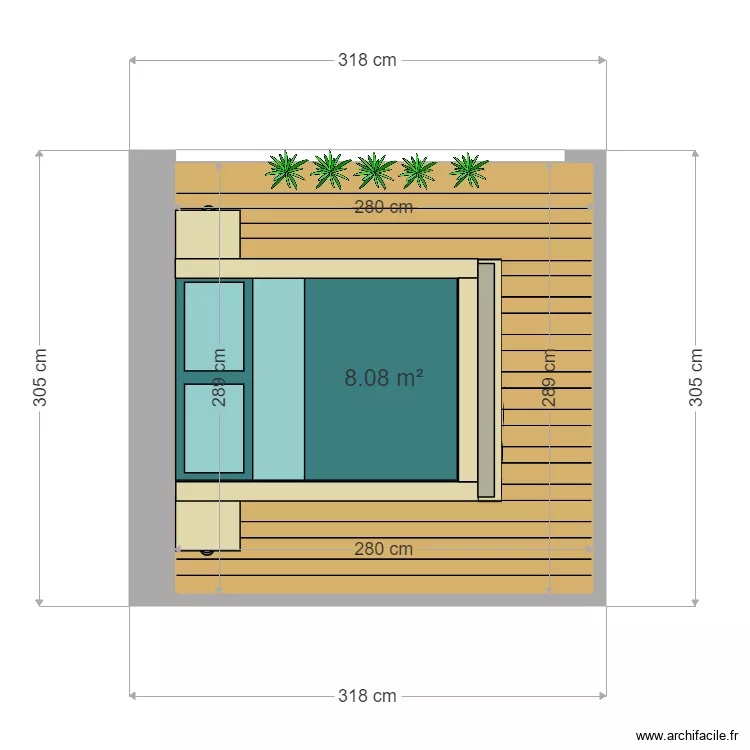 chambre projet pro. Plan de 