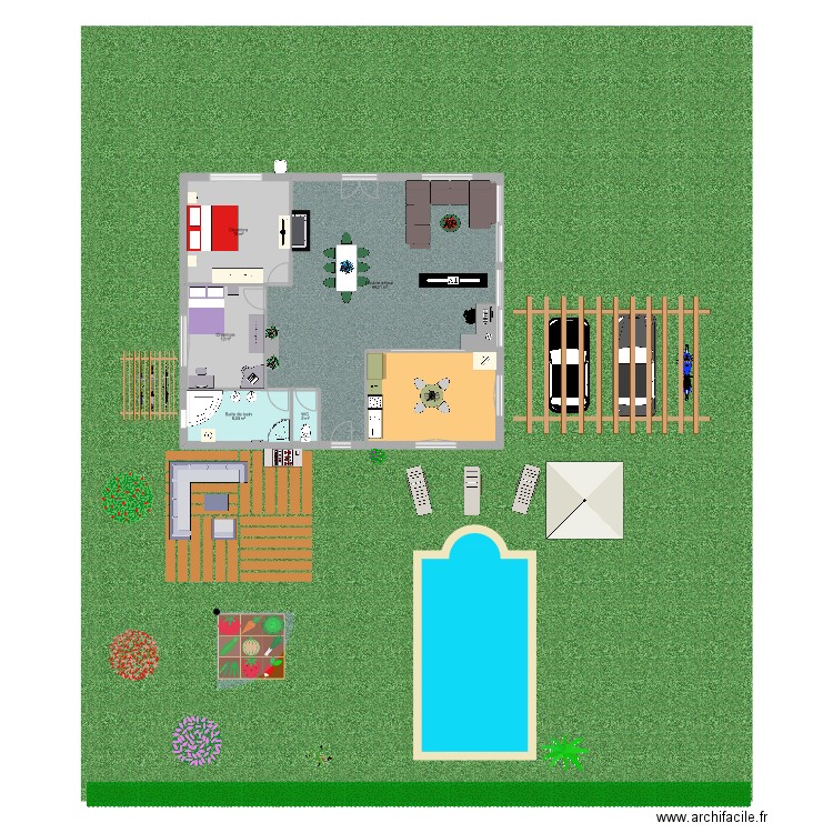 plan de maison . Plan de 6 pièces et 120 m2