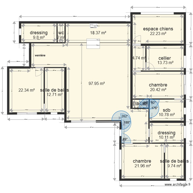 2 cubes et 1 toit bien. Plan de 0 pièce et 0 m2