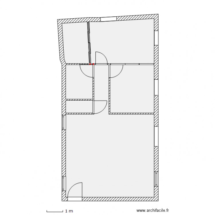 1er etage actuel. Plan de 0 pièce et 0 m2