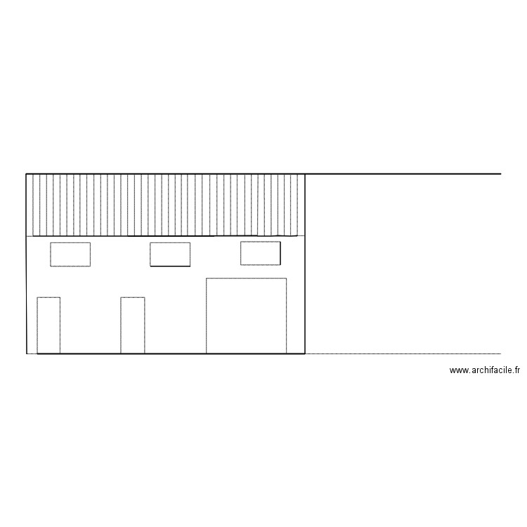 façade nord projet. Plan de 0 pièce et 0 m2