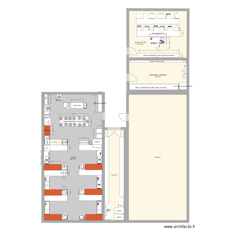 2 cuisines par PM COLLE. Plan de 0 pièce et 0 m2