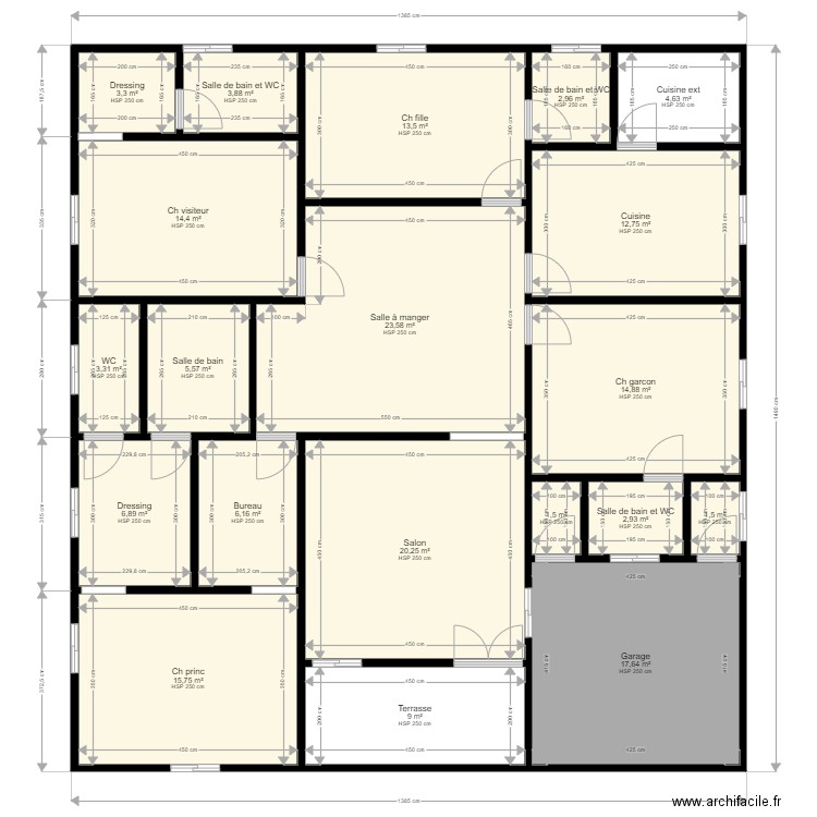 Maman Ferdy Version Finale. Plan de 20 pièces et 184 m2