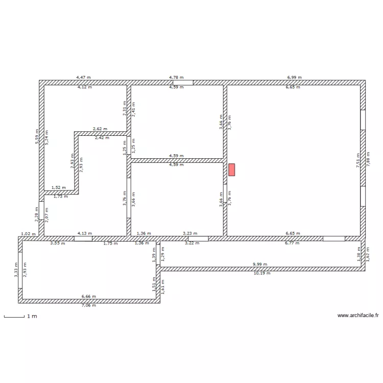 &eacute;bauche grange niveau 1. Plan de 