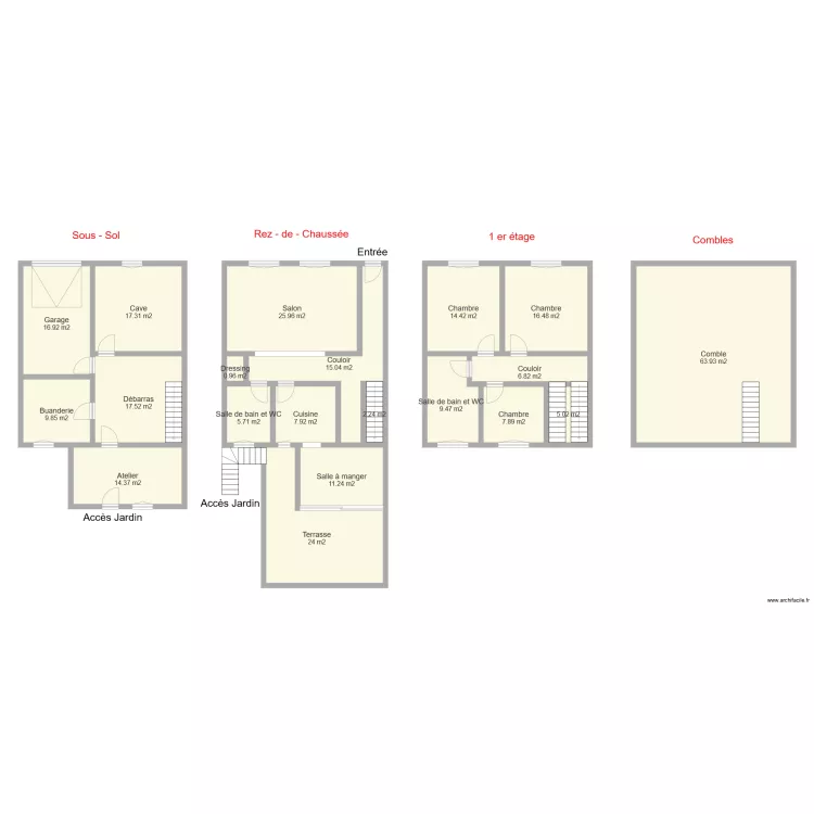 SUBTIL DOWKIW. Plan de 