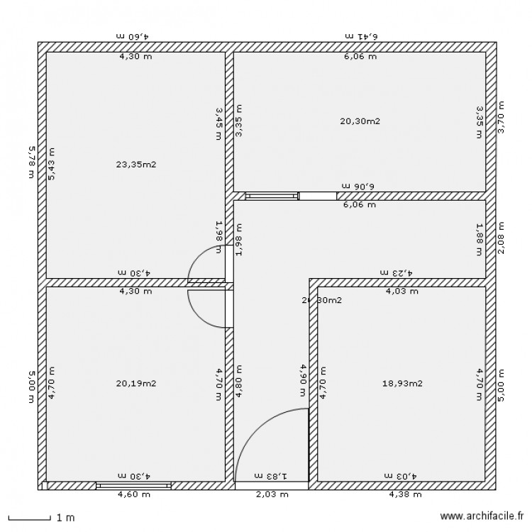 rez-chasse. Plan de 0 pièce et 0 m2