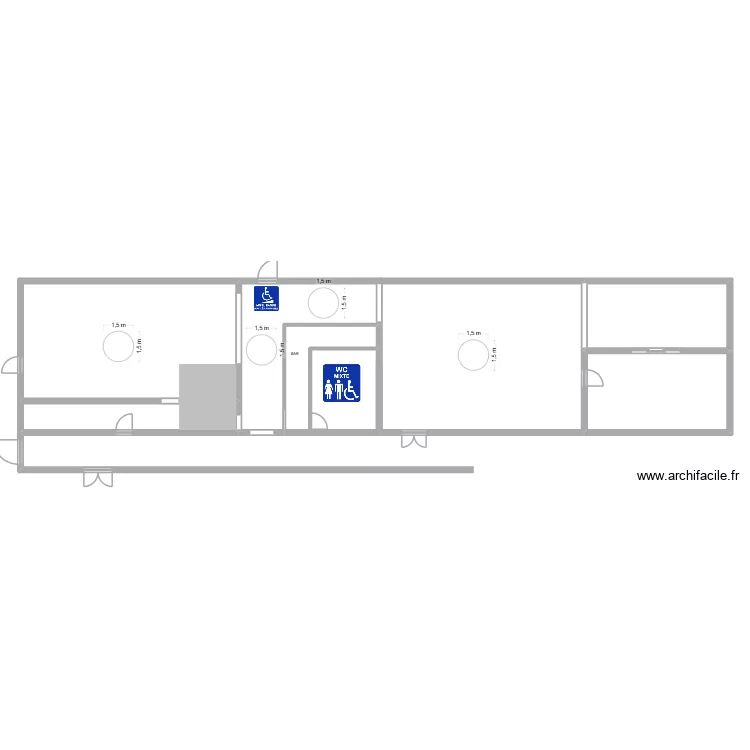 Niveau 0. Plan de 6  et 156 m²