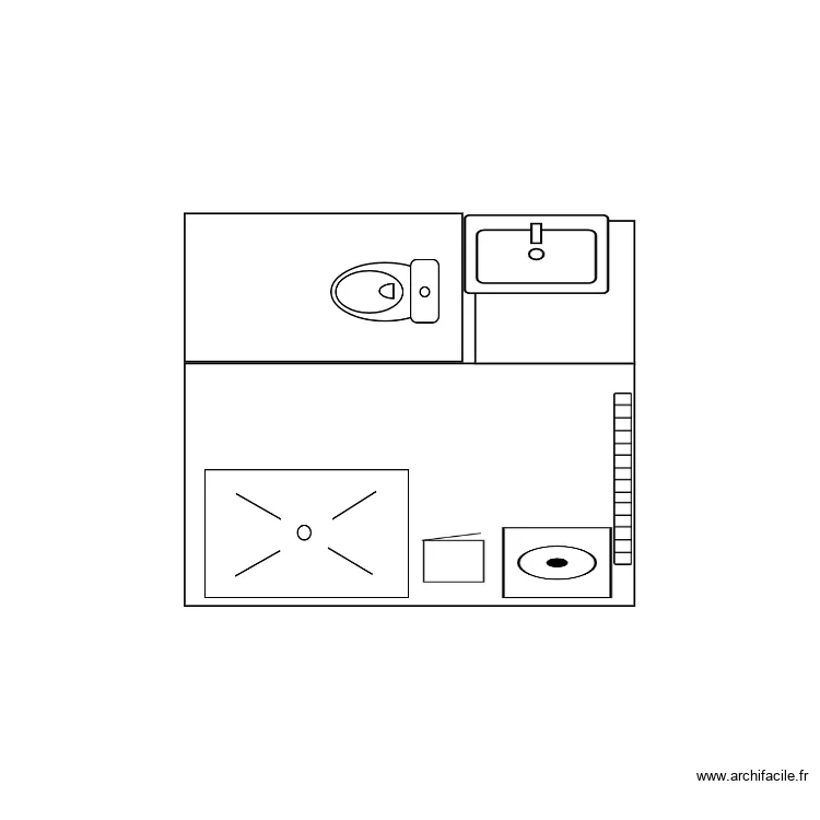 salle d\'eau wc apres. Plan de 