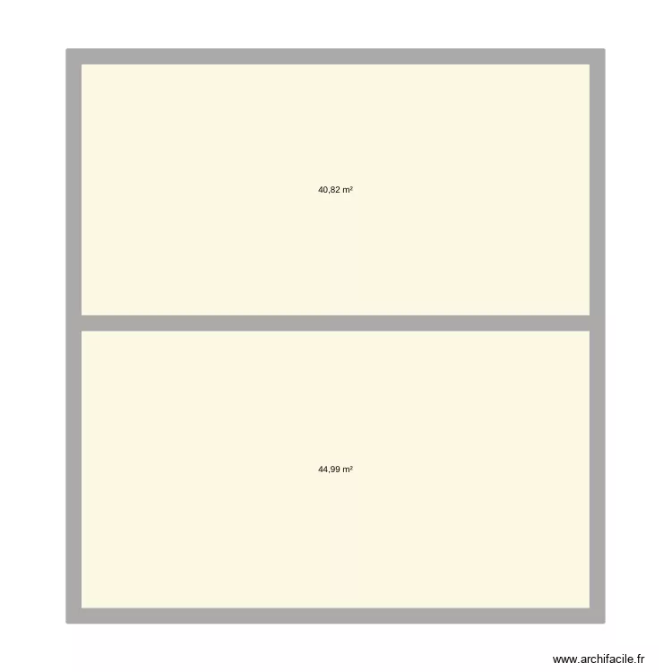 rez de chauss&eacute;e. Plan de 2  et 86 m²