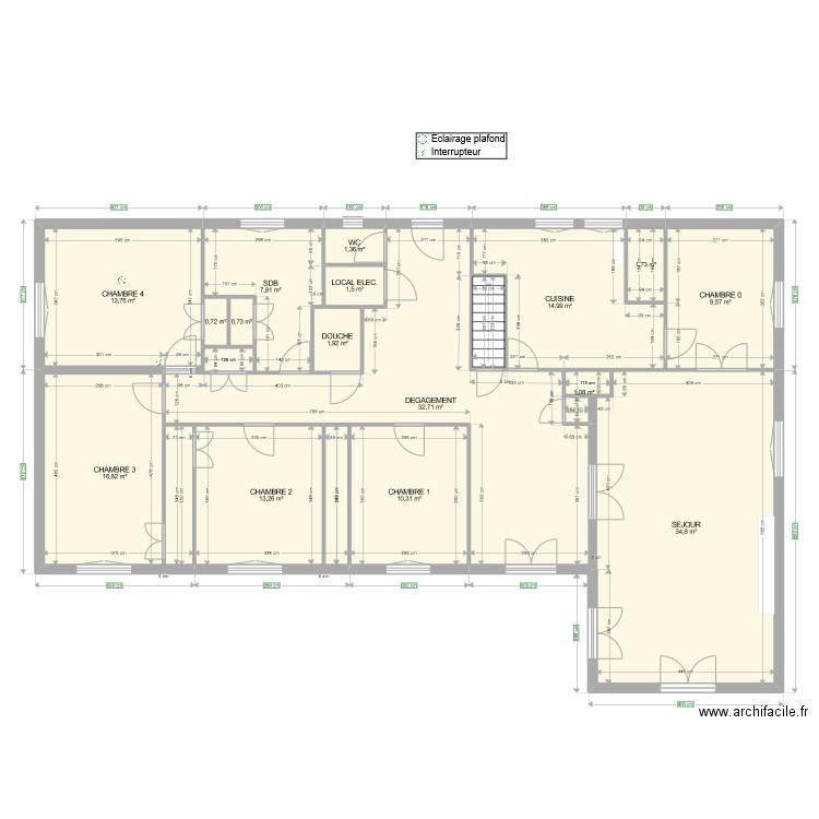 CHALET_ARFEUILLE_20220920. Plan de 16 pièces et 163 m2