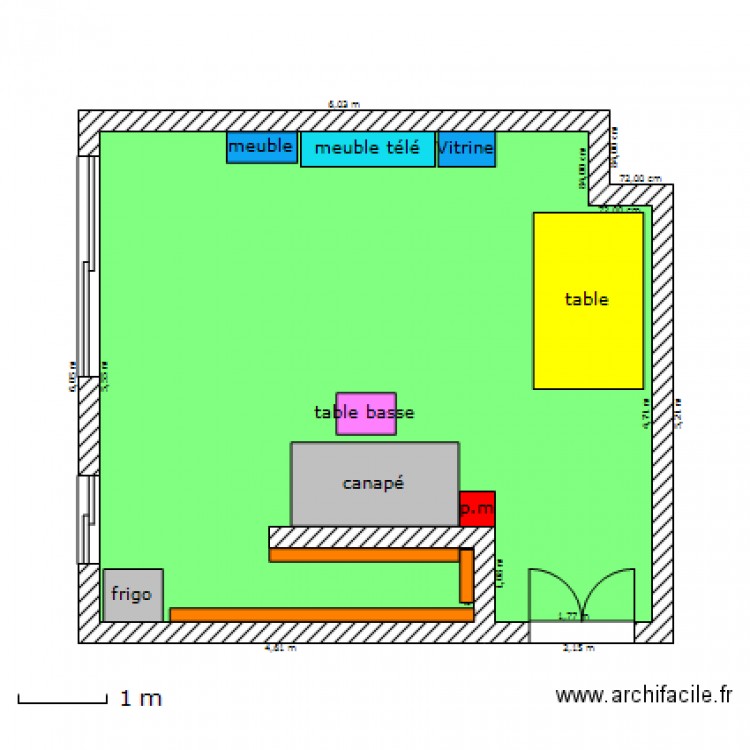 salon appart. Plan de 0 pièce et 0 m2