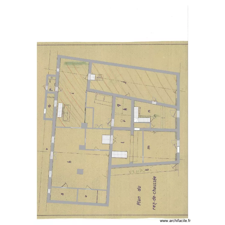 Locaux Maison Jonquier. Plan de 