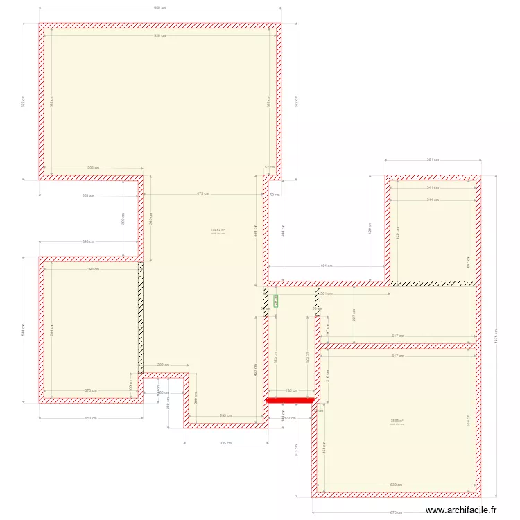 Gueux RDC Ma&ccedil;onnerie. Plan de 