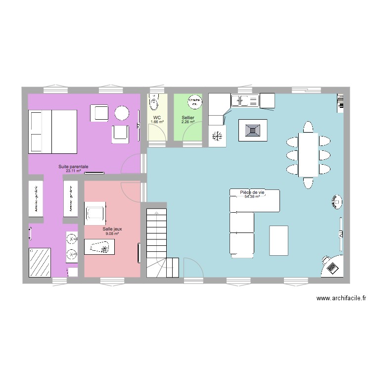 PROJET MAISON 2019. Plan de 0 pièce et 0 m2