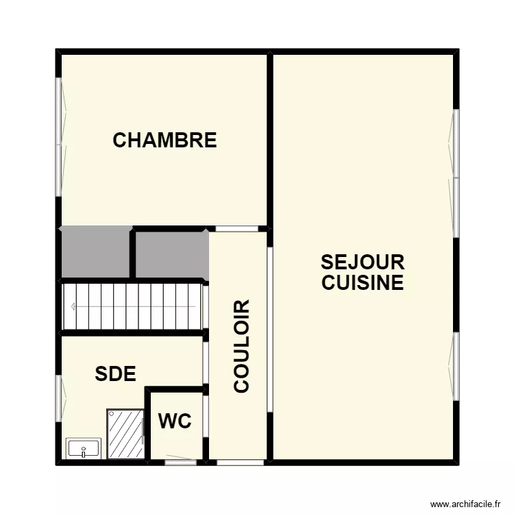 GRELLIER HAUT. Plan de 