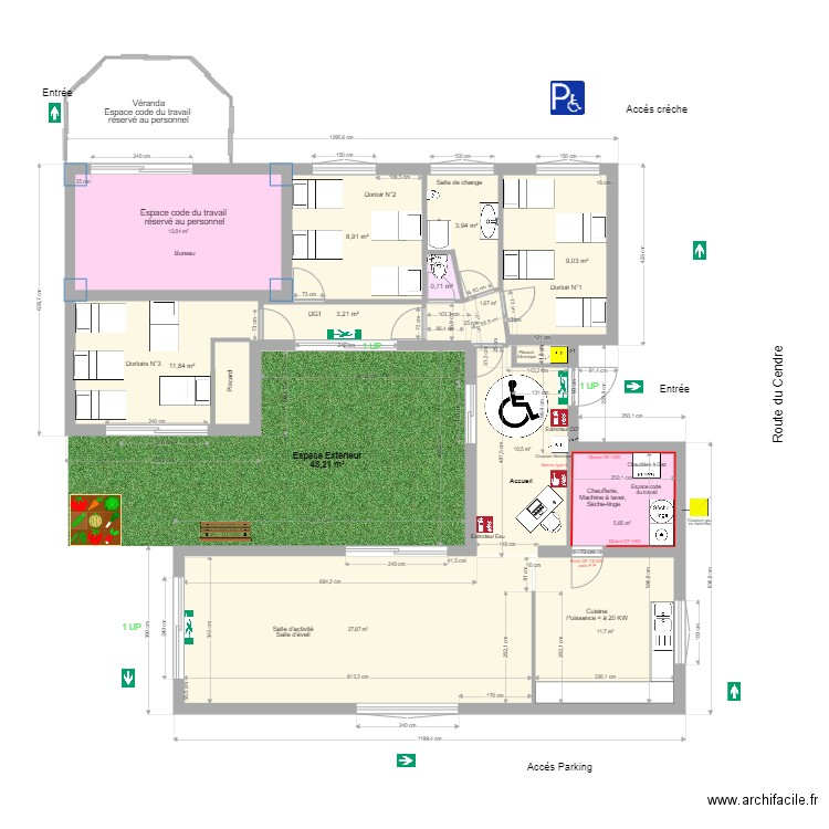 crèche Cournon 3. Plan de 0 pièce et 0 m2